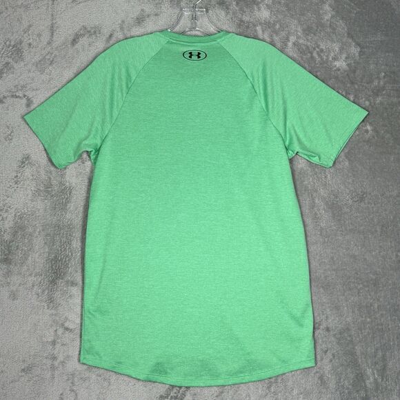 Under Armour Shirt Mens Small Green Loose Tech Tee Heatgear Casual Athleisure - Picture 3 of 6